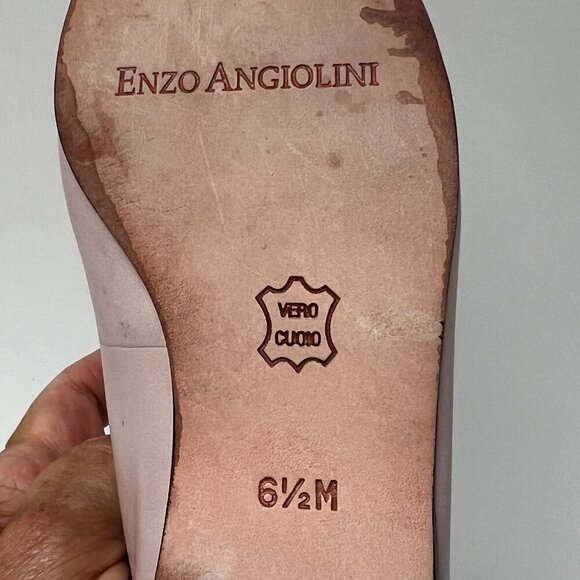 Enzo Angiolini Leather Flats Womens Liberty Pink Two Tone Aebellevue Size 6.5M - Picture 10 of 11
